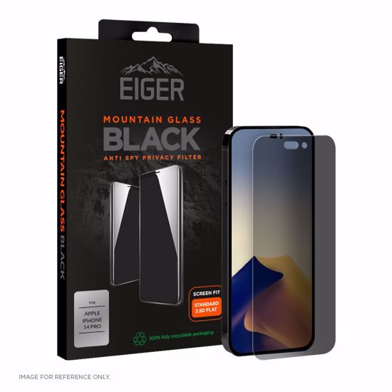 Picture of Eiger Eiger Mountain Black Privacy Screen Protector GRS 2.5D for Apple iPhone 14 Pro in Black