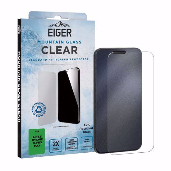 Picture of Eiger Eiger Mountain Glass CLEAR Screen Protector GRS for iPhone 16 Pro Max